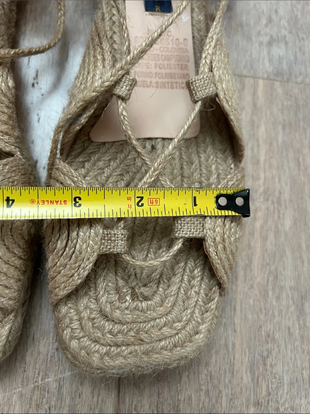 Mercedes Campuzano Women’s Natural Braided Espadrille Sandals - Lace-Up size 10